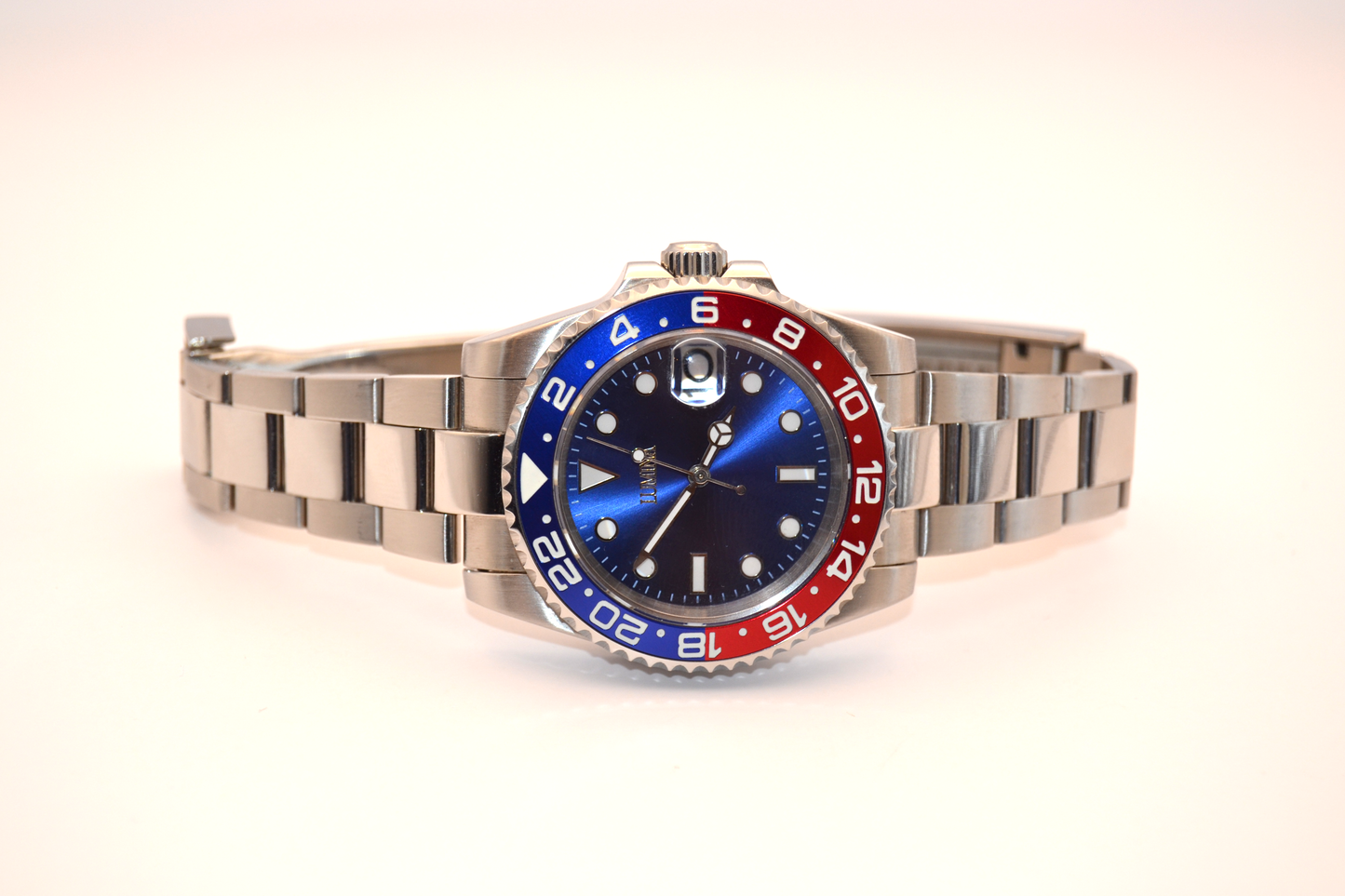 Lumina "Pepsi" Dive Watch - Automatic Movement, Blue & Red Ceramic Bezel 40mm (Pre-Order)