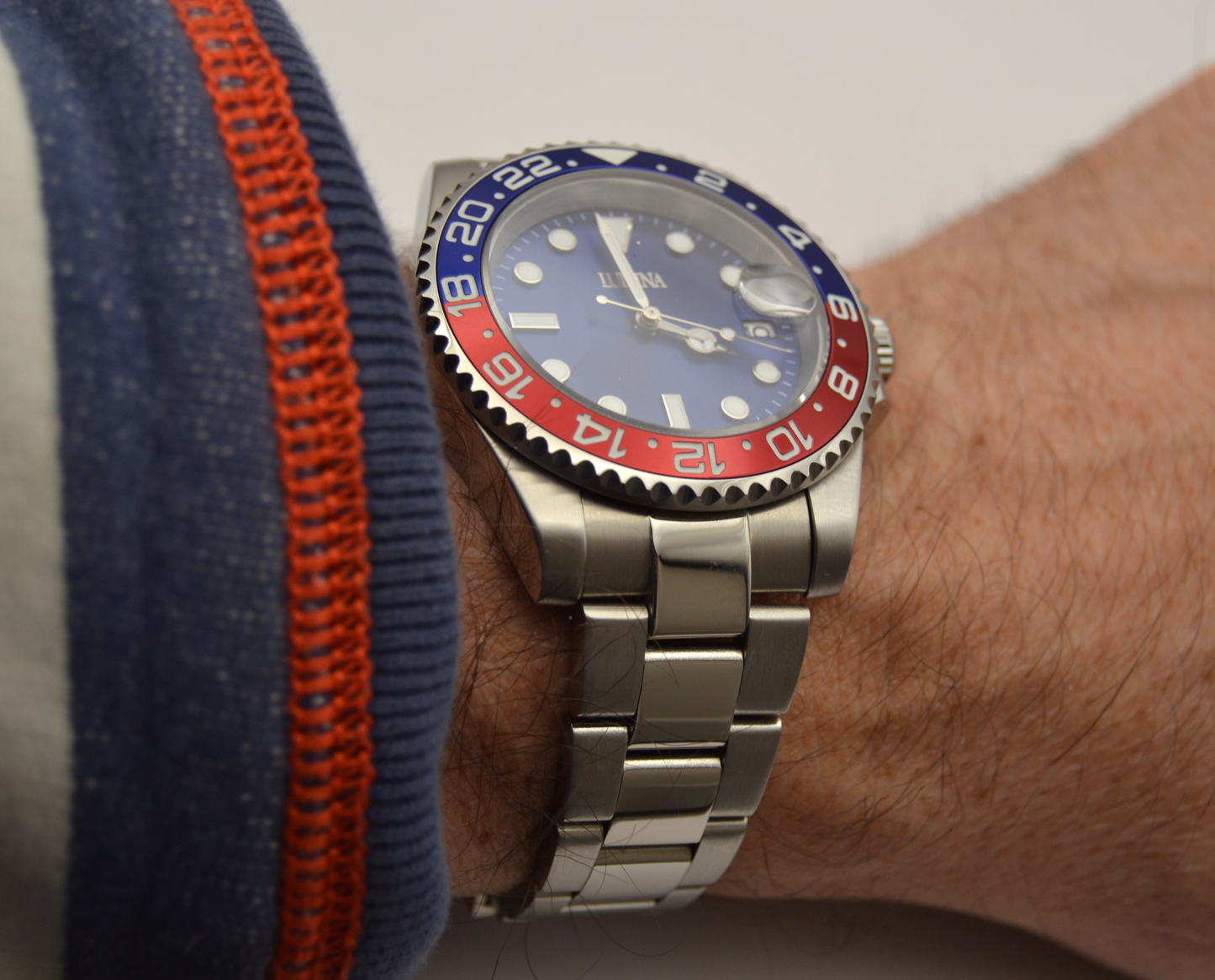 Lumina "Pepsi" Dive Watch - Automatic Movement, Blue & Red Ceramic Bezel 40mm (Pre-Order)